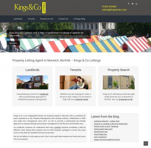 Kings & Co Lettings Norwich Website